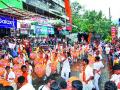 सिडकोत ढोल-ताशांच्या गजरात बाप्पांचे आगमन - Marathi News | Bappa's arrival in cidkot drum-cards | Latest nashik News at Lokmat.com