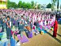 मालेगाव : क्रीडाभारती, योग विद्याधाम, विवेकानंद केंद्राचा संयुक्त उपक्रम रथसप्तमीनिमित्त हजारो विद्यार्थ्यांचे सामूहिक सूर्यनमस्कार - Marathi News | Malegaon: Yog Vidyadham, Vivekananda Center jointly organized a mass solarium for thousands of students on the occasion of Rathasaptami | Latest nashik News at Lokmat.com