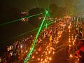 Kolhapur: पंचगंगा तिरी लेझरचा उत्सव...गायब झाला दीपोत्सव  - Marathi News | Dipotsava organized on the occasion of Tripurari Poornima, use of laser, light only In Kolhapur | Latest kolhapur News at Lokmat.com