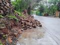 भाईंदरच्या डोंगरी येथील दगडी भिंत रस्त्यावर कोसळली  - Marathi News | A stone wall at Dongri in Bhayander collapsed on the road | Latest thane News at Lokmat.com