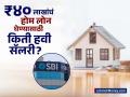 SBI मधून ₹४० लाखांचं Home Loan घेण्यासाठी किती हवी Salary; किती भरावा लागेल EMI? जाणून घ्या - Marathi News | How much salary is required to get a home loan of rs 40 lakh from SBI How much EMI will you have to pay know rate of interest | Latest business News at Lokmat.com