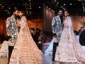 Ranveer Deepika Ramp Walk: रणवीर-दीपिकाचा रॉयल लुक, रॅम्पवरच रोमॅन्टिक झालं कपल - Marathi News | Deepika Padukone Ranveer Singh ramp walk at Manish Malhotra show | Latest filmy Photos at Lokmat.com