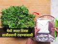 मेथी आणली की वाळते नाहीतर कुजते? मेथी साठवण्याची १ सोपी ट्रिक, बरेच दिवस टिकेल पालेभाजी... - Marathi News | Easy trick to clean and store methi fenugreek for long : Does fenugreek dry or rot? 1 easy trick to store fenugreek, the leafy vegetable will last for long... | Latest sakhi News at Lokmat.com