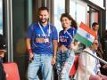 IND vs PAK सामन्यादरम्यान सैफ अली खानसोबत दिसलेली ‘ती’ कोण? - Marathi News | icc cricket world cup saif ali khan enjoys the india vs pakistan match with alaia furniturewalla in manchester | Latest filmy News at Lokmat.com
