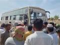 Bus Accident: चालत्या बसला करंट लागला; तीन प्रवाशांचा मृत्यू, पाच जखमी  - Marathi News | Bus Accident: A moving bus was electrocuted; Three passengers killed, five injured in Jaisalmer | Latest crime News at Lokmat.com
