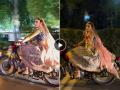 बघा ही बुलेट राणी! स्वत:च्या लग्नात घेतली अशी दमदार एण्ट्री की बघतच राहिले वऱ्हाडी, व्हायरल व्हिडिओ - Marathi News | Bride Groom Video Bride did such a Thing Before Marriage People Shocked After Watching Video : Look at this bullet queen! The viral video of the bridegroom kept watching the powerful entry he took in his own wedding | Latest sakhi News at Lokmat.com