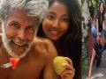 Milind Soman Fitness : एका मिनिटात ६० पुशअप्स अन् ३० सुर्यनमस्कार; ५५ वर्षीय मिलिंद सोमणनं सांगितलं रोज नाश्त्याला काय खातो - Marathi News | Milind Soman Fitness : Milind soman do 60 pushups in a minute and 30 times suryanamaskar eats 3 kg fruits every morning | Latest sakhi News at Lokmat.com