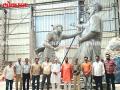 Satara: अफजल खान वधाचे शिल्प बनवण्याचे काम अंतिम टप्प्यात  - Marathi News | The work of making the statue of Afzal Khan Vadh is in its final stages | Latest satara News at Lokmat.com