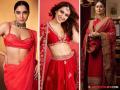 नवरात्रीच्या लाल रंगात खुललं लोकप्रिय अभिनेत्रींचं सौंदर्य, हे फोटो पाहाच - Marathi News | alia bhatt janhavi kapoor ananya pande sara ali khan beautiful photos in red saree navratri 2024 | Latest filmy Photos at Lokmat.com