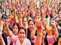 अंगणवाडी समितीचे बेमुदत उपोषण सुरू; मुख्यमंत्र्यांनी भेट न दिल्यास आज जेल भरो - Marathi News | Anganwadi Committee has started an indefinite hunger strike | Latest mumbai News at Lokmat.com