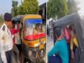 एक ऑटो, 16 प्रवासी अन् अपंग चालक; पाहून पोलिसही चक्रावले, पाहा VIDEO - Marathi News | One auto, 16 passengers and disabled driver; The police were also confused, see the VIDEO | Latest national News at Lokmat.com