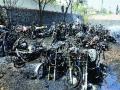 सोलापुरात ५०० मोटारसायकली खाक - Marathi News |  500 Motorcycles in Solapur | Latest solapur News at Lokmat.com