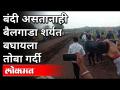 बंदी असतानाही बैलगाडा शर्यत बघायला तोबा गर्दी | 4 आयोजकांवर गुन्हा दाखल | Bailgada Sharyat Purandar - Marathi News | Toba crowd to watch the bullock cart race despite the ban | Crimes filed against 4 organizers Bailgada Sharyat Purandar | Latest maharashtra Videos at Lokmat.com