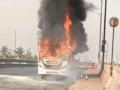 पनवेलनजीक नावडे फाट्याजवळ बस पेटली - Marathi News | bus catch fire at panvels navde phata | Latest navi-mumbai Videos at Lokmat.com