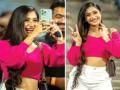 बळी घेताच चहलचा धनश्रीला फ्लाईंग किस - Marathi News | Chahal's flying kiss to Dhanashree as soon as he takes the victim | Latest cricket News at Lokmat.com