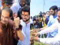 Aditya Thackeray: उद्धव ठाकरेंनंतर आदित्यही पोहोचले बांधावर, शेतकऱ्यांना दिला धीर - Marathi News | After Uddhav Thackeray, Aditya also reached the farm of farmers destroy in rain, gave courage to the farmers | Latest nashik Photos at Lokmat.com