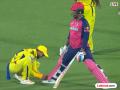 RR vs CSK : ऋतुराज गायकवाडची मैदानातील ही कृती ठरली लक्षवेधी; फोटो होतोय व्हायरल - Marathi News | IPL 2025 RR vs CSK Ruturaj Gaikwad Helped Shimron Hetmyer Tie Up Shoe Laces And Melt The Heart Of The Fans Pics Goes Viral | Latest cricket News at Lokmat.com