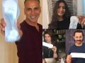 Padman challenge:पब्लिसिटीचा अनोखा फंडा,हातात सॅनिटरी नॅपकिन घेऊन या सेलिब्रेटींनी फोटो केले शेअर - Marathi News | Padman challenge: The unique fund of publicity, with Sanitary Napkin in hand, shares these celebrities with | Latest filmy News at Lokmat.com