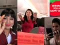 स्पाईसजेटच्या विमानात क्रू मेंबर्सचे होळीच्या गाण्यावर ठुमके - Marathi News | At the SpiceJet airplane, the crew members sing the Holi songs | Latest fashion News at Lokmat.com