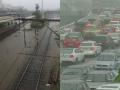 Mumbai Rain Update: पहिल्याच पावसात मुंबईकर बेहाल; वाहतूक मंदावली तर रेल्वेसेवाही उशिराने - Marathi News | Mumbai Rain Update: Heavy Rainfall in Mumbai from todays morning. Traffic jam on road & Trains are delayed | Latest mumbai News at Lokmat.com