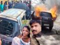 Family burnt alive in car: गरोदर पत्नीला रुग्णालयात नेत असताना कारला आग; पती-पत्नीचा होरपळून मृत्यू - Marathi News | Kerala Family burned alive in car: Car catches fire while taking pregnant wife to hospital; Husband and wife died on the spot | Latest national News at Lokmat.com