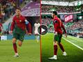 Fifa World Cup, Portugal C. Ronaldo : ख्रिस्तियानो रोनाल्डोचा वर्ल्ड रेकॉर्ड! पेले, मेस्सी यांच्यासह कोणालाच जमला नाही हा पराक्रम, Video - Marathi News | Fifa World Cup, Portugal vs Ghana C. Ronaldo :  Cristiano Ronaldo has become the first player to score five in different editions of the World Cup (2006, 2010, 2014, 2018, 2022) | Latest football News at Lokmat.com