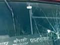 शिरपूरला बसवर दगडफेक, धुळ्यात टायर जाळले - Marathi News | Shirpur was hit on a bus, tires were burnt in the dust | Latest dhule News at Lokmat.com