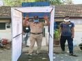 पोलीस ठाण्याबाहेर सॅनिटायझर कक्ष कार्यान्वित - Marathi News | Sanitary room operation outside police station | Latest dhule News at Lokmat.com