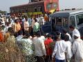एसटी बस - जीपची समोरासमोर धडक; पाच जण ठार, सहा जण जखमी - Marathi News | ST bus - Jeep face-to-face collision; Four people died on the spot | Latest solapur News at Lokmat.com