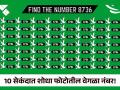 जीनिअस असाल तर 10 सेकंदात शोधून दाखवा फोटोतील वेगळा नंबर, 99 टक्के लोक झाले फेल! - Marathi News | Optical Illusion : Sharpest eyes people can find the Number 8736 in 10 Secs | Latest social-viral News at Lokmat.com