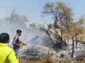 तीन गोठ्याला आग; पाच लाखाचे नुकसान ! - Marathi News | Three barn fires; Loss of five lakhs! | Latest vashim News at Lokmat.com