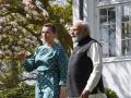 Danish PM Mette Frederiksen with Narendra Modi: रशियालाही जुमानले नाही, युक्रेनला शस्त्रास्त्रे दिली! मोदींसोबत बगिचामध्ये फिरणारी ही 'लेडी सिंघम' कोण? - Marathi News | Danish PM Mette Frederiksen with Narendra Modi: Prime Minister Narendra Modi and Danish PM Mette Frederiksen hold a conversation at the latter's residence in Copenhagen, Denmark | Latest international News at Lokmat.com