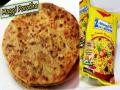 Maggi Parantha : बाबौ! स्ट्रीट फूड विक्रेत्यानं बनवला मॅगी पराठा; पाहा पठ्ठ्यानं हा प्रयोग केला तरी कसा - Marathi News | Maggi Parantha : This indore street food vendor is selling maggi parantha and the internet is absolutely disgusted viral video | Latest sakhi News at Lokmat.com