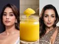 जान्हवी कपूर- मलायका अरोरा उपाशी पोटी रोज साजूक तूप का खातात? पारंपरिक उपायाला नवं ग्लॅमर, पाहा काय करायचं... - Marathi News | Ghee on empty stomach health benefits celebs fitness glowing skin secret ghee on empty stomach benefits | Latest sakhi News at Lokmat.com