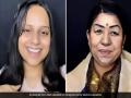 Lata Mangeshkar : मेकअप आर्टिस्टची लता मंगेशकरांना अनोखी श्रद्धांजली; ५ मिनिटांत चेहऱ्यावर हूबेहुब साकारल्या लता दीदी - Marathi News | Lata Mangeshkar : Makeup artist paid tribute to lata mangeshkar in a different way see viral video | Latest sakhi News at Lokmat.com
