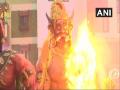 गोव्यात नरकासुराचे दहन करून दिवाळी साजरी - Marathi News | Goa: Effigies of Narakasura burnt on the occasion of Naraka Chaturdashi in Panaji, early morning today | Latest goa News at Lokmat.com