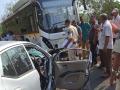 Goa: माशे- दापट येथे बस-कारचा अपघात, कारचालकाचा जागीच मृत्यू - Marathi News | Goa: Bus-car accident at Mashe- Dapat, driver killed on the spot | Latest goa News at Lokmat.com