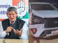 काँग्रेसच्या माजी मुख्यमंत्र्यांच्या कारला अपघात, एस्कॉर्ट वाहनावर आदळली कार - Marathi News | Former Congress Chief Minister Harish Ravat's car meets with accident, car hits escort vehicle | Latest national News at Lokmat.com