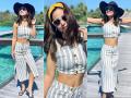 हिना खान मालदिवमध्ये कुटुंबियांसोबत घालवतेय वेळ - Marathi News | Tv Actress Hina Khan enjoying in Maldives | Latest filmy Photos at Lokmat.com