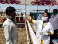 CoronaVirus : ओ, मावशी, मामा.. रांगेत थांबा अन् सांगा सर्दी, ताप, खोकला आहे का? - Marathi News | CoronaVirus: Oh, Auntie, Mama .. Wait in line, tell me, do you have cold, fever, cough? | Latest beed News at Lokmat.com
