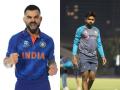 T20 World Cup 2021 Ind vs Pak Live Score: पाकिस्तानच्या बाजूनं नाणेफेकीचा कौल लागला, विराट कोहलीनं तगडा संघ मैदानावर उतरवला - Marathi News | ICC T20 World Cup 2021 Ind vs Pak Live updates : Pakistan won the toss and decided to bowl first, know both team playing Xi | Latest cricket News at Lokmat.com