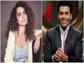 ...अन् बॉलिवूड क्वीन कंगना राणौतनं चक्क धरले करण जोहरचे पाय - Marathi News | kangana ranaut touching feet of karan johar on Indias next superstars | Latest mumbai News at Lokmat.com