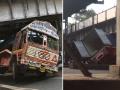 मुंबई : किंग्स सर्कल रेल्वे पुलाखाली अडकला कंटेनर - Marathi News | Mumbai : container truck met accident king circle railway bridge | Latest mumbai Photos at Lokmat.com