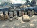कोंढवी किल्ल्यावर खोदकामात सापडल्या शिवकालीन मूर्ती - Marathi News | Shiva idols found in excavations at Kondhavi fort | Latest raigad News at Lokmat.com