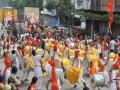 कोल्हापुरात गणपती बाप्पाची जल्लोषात विसर्जन मिरवणूक - Marathi News | Bliss procession in the celebration of Ganpati Bappa in Kolhapur | Latest kolhapur Videos at Lokmat.com