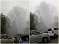 Pune: एअर व्हॉल्व फुटल्याने लष्कर परिसरात तयार झाला कारंजा - Marathi News | A fountain was created in the Lashkar area due to the bursting of the air valve | Latest pune News at Lokmat.com