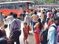 बसस्थानकावर प्रवाशांची गर्दी; ग्रामीण मार्गावर बससेवांचा तुटवडा - Marathi News | Crowd of passengers at the bus stand; Shortage of bus services on rural routes | Latest bhandara News at Lokmat.com