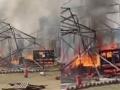 Mahakumbh Fire: महाकुंभमध्ये पुन्हा अग्नितांडव, आता जुना आखाड्याला लागली आग, १५ टेंट जळाले - Marathi News | Maha Kunbh 2025: Fire breaks out again in Mahakumbh, 15 tents of Juna Akhara camp burnt; Fire brigade team reaches the spot | Latest national News at Lokmat.com