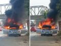 पनवेल : एचपी पेट्रोलपंपाजवळ महिंद्रा एक्सयुव्ही गाडीला आग  - Marathi News | Panvel Mahindra XUV caught fire near HP petrol pump | Latest raigad News at Lokmat.com