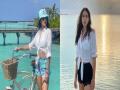 Sara Ali Khan's blue bikini look from her Maldives vacation goes viral! - Hindi News | Sara Ali Khan's blue bikini look from her Maldives vacation goes viral! | Latest entertainment Photos at Lokmattimes.com